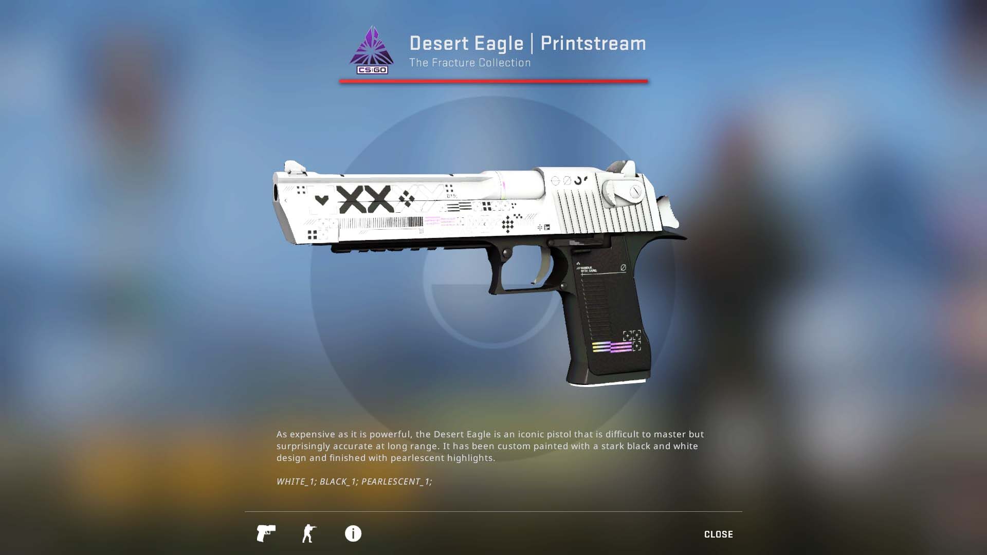 CSGO pistol Desert eagle printream skin