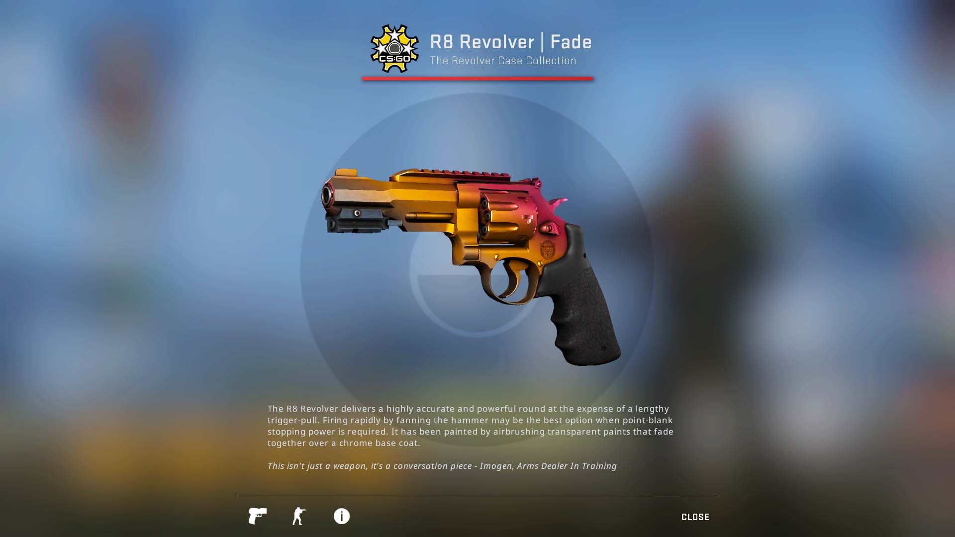 CSGO pistol R8 revolver fade skin
