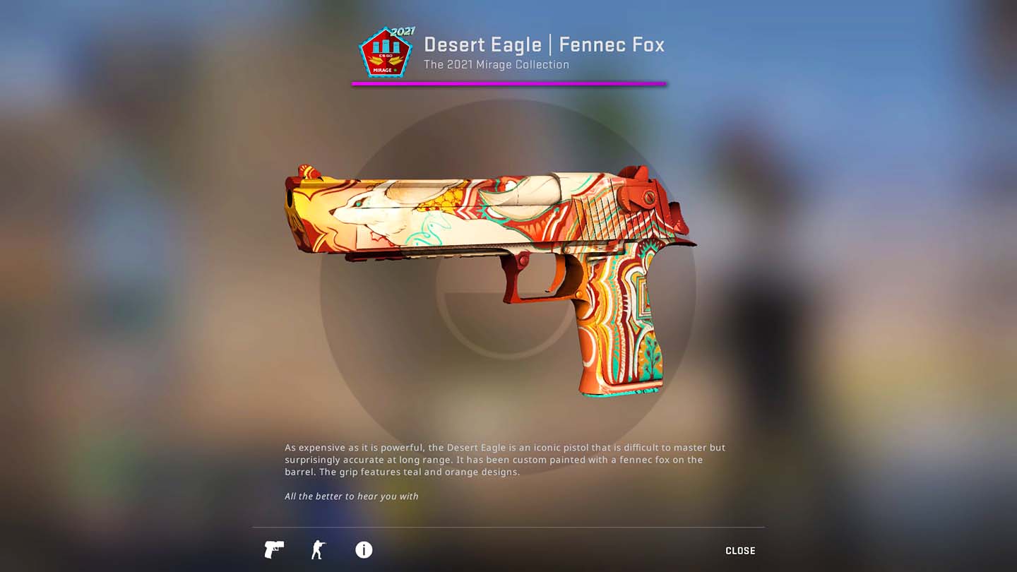 csgo Deagle skin Eagle Fennec Fox