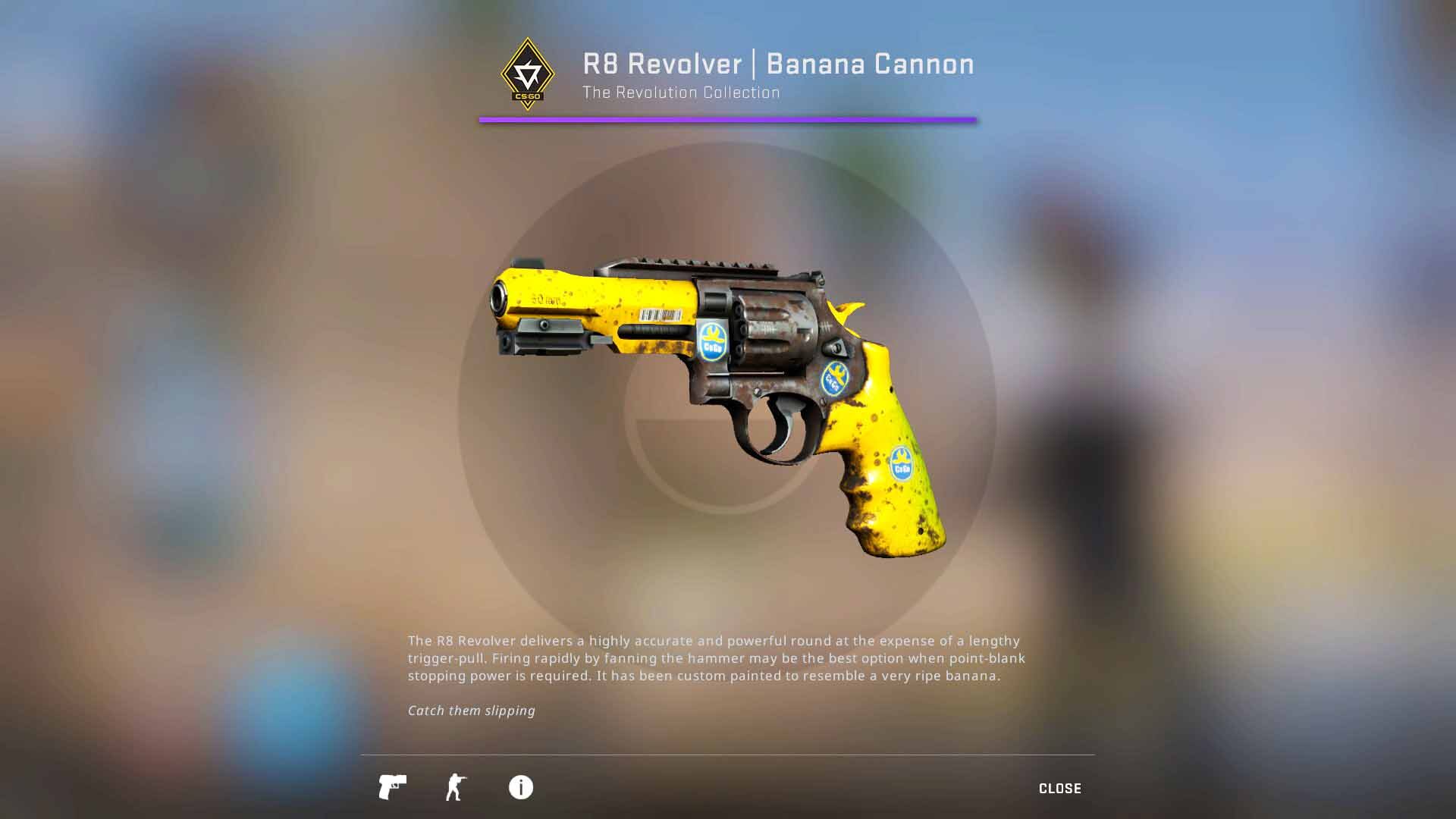 R8 Revolver Banana Cannon, revolution case