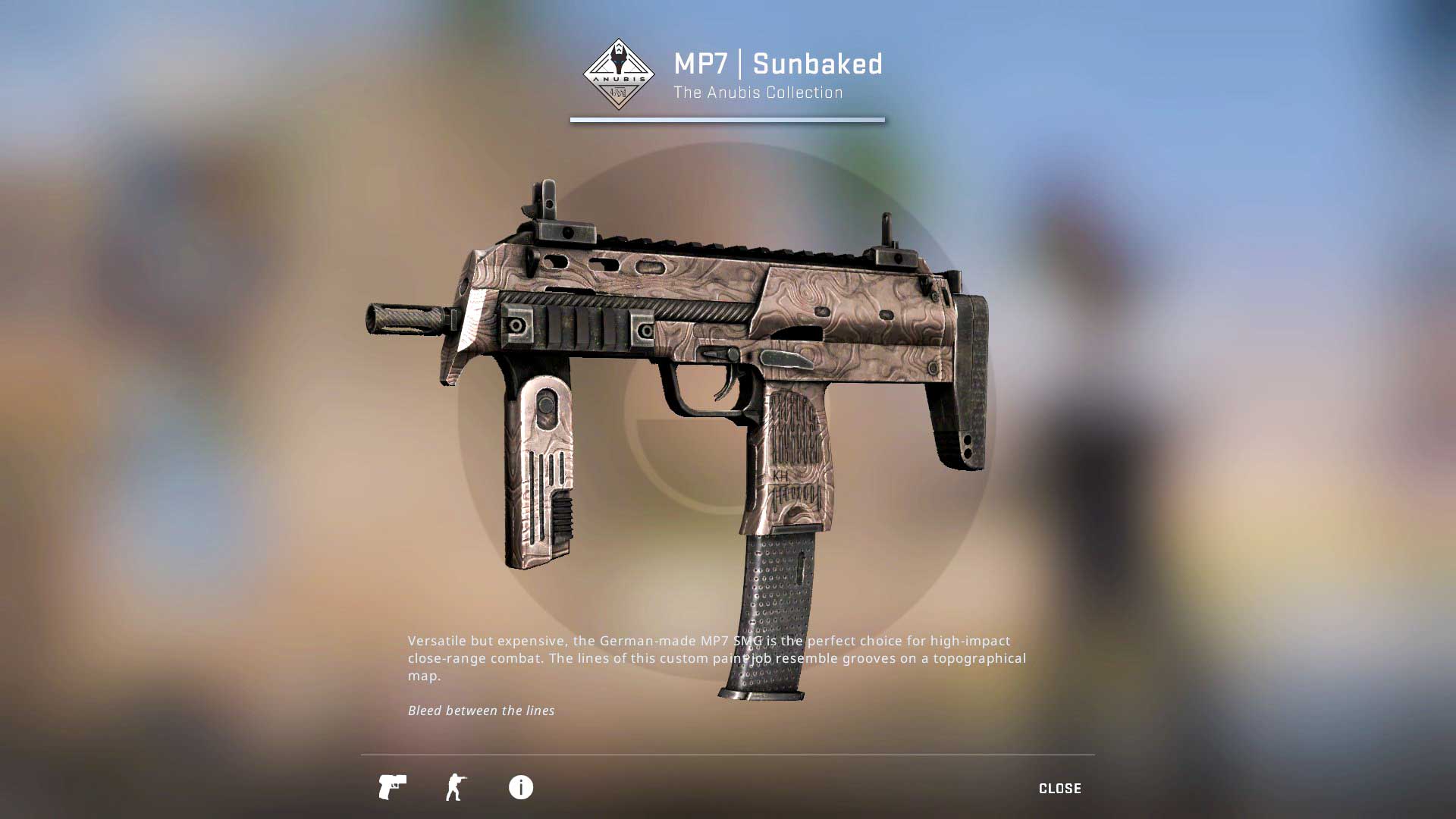 MP7 Sunbaked csgo skin