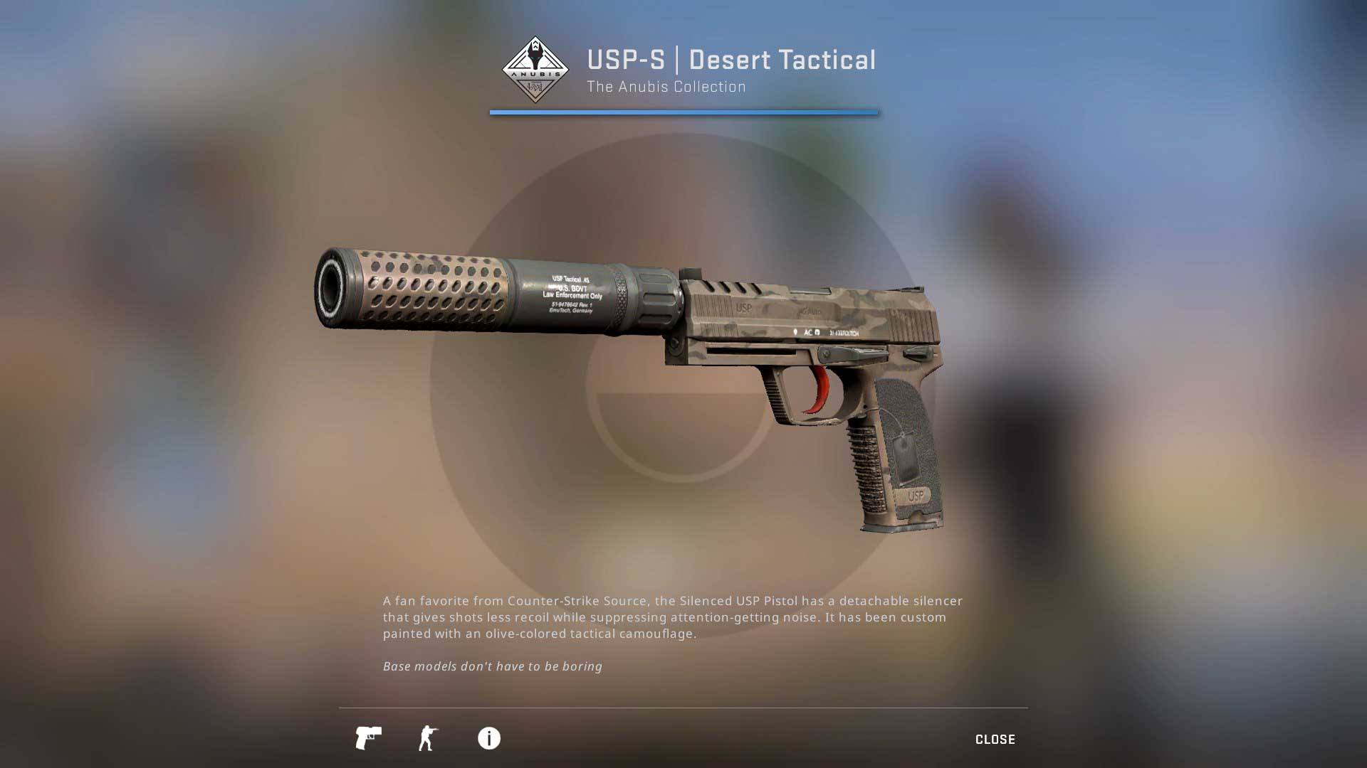 USP-S Desert Tactical csgo skin