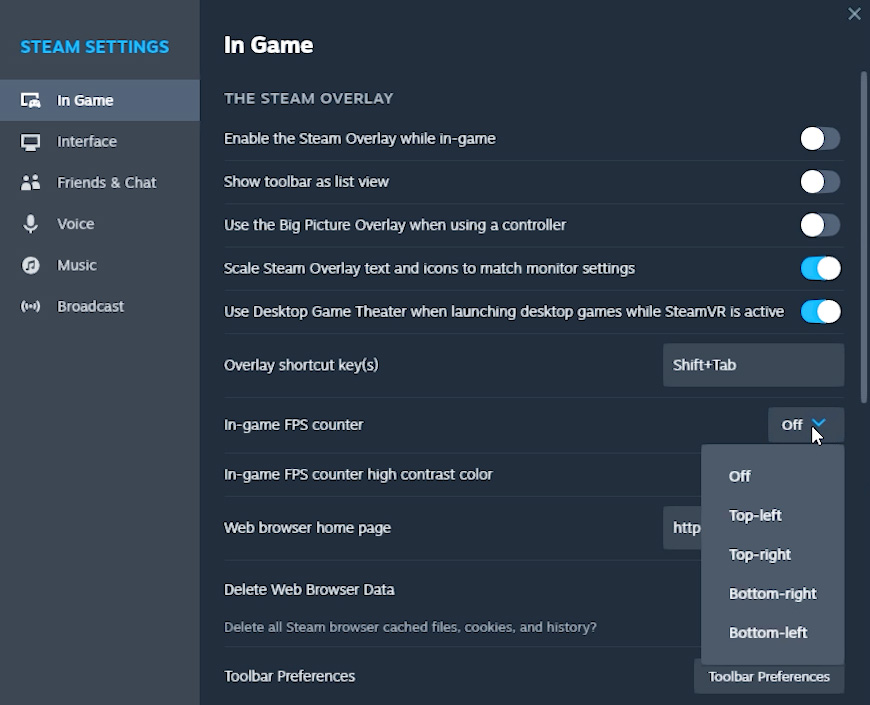 How to enable Steam overlay in game FPS counter in CS2